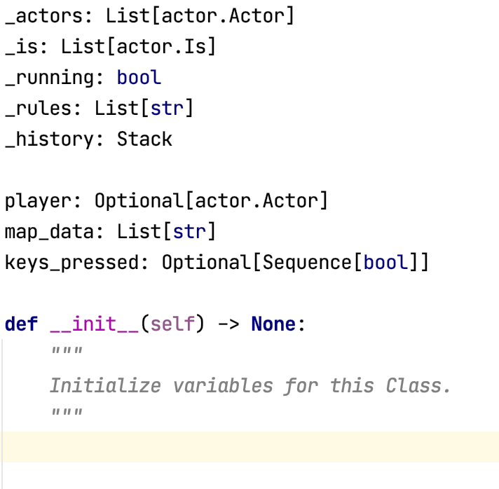 these are instance attributes, please help to initialize them _actors: List[actor. Actor]