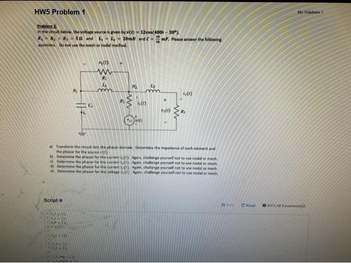  just matlab code HW5 Problem 1 My Solutions Problem 11 in