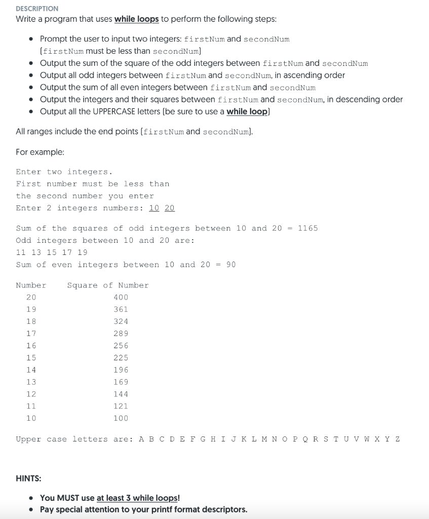 Please help me fix the errors in C. I attached the assignment,
