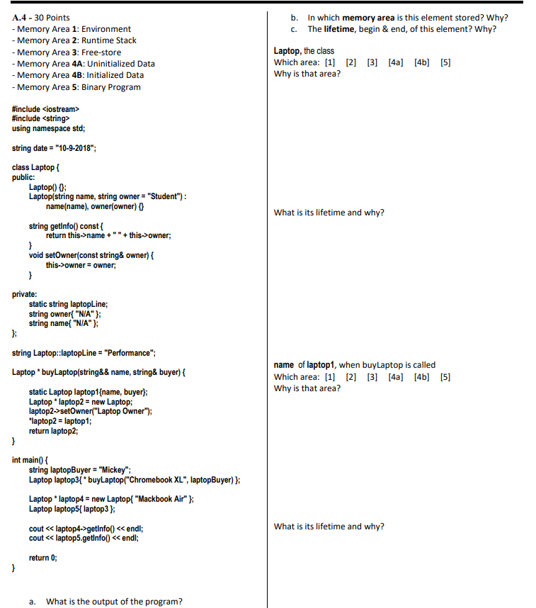 I need help on B and C for each bolded word