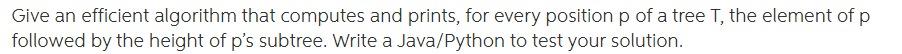 in python code please Give an efficient algorithm that computes and