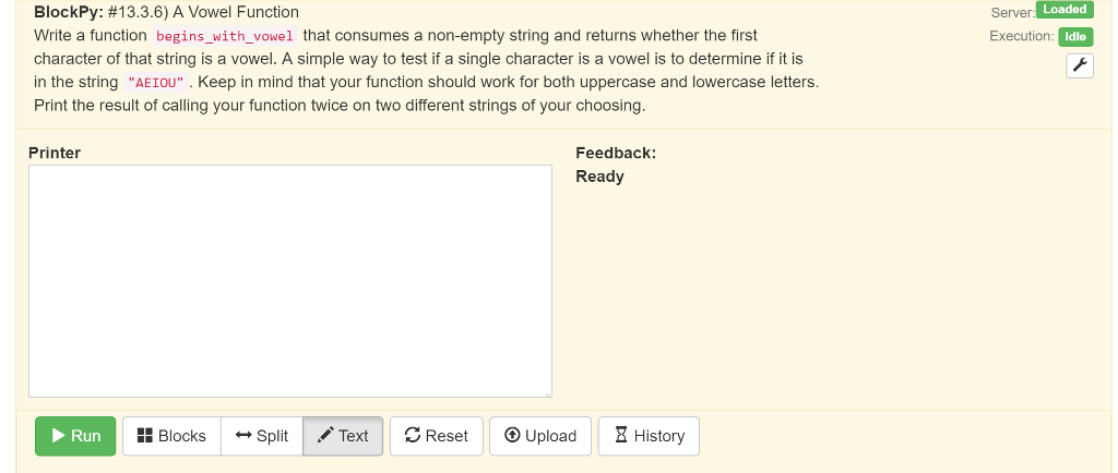 it with ", please" added to the end. Test the function on