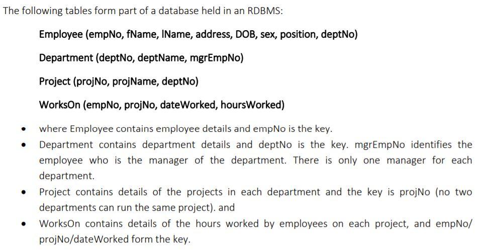 Implement this Question of Theory Part on SQL Server Database, Attach