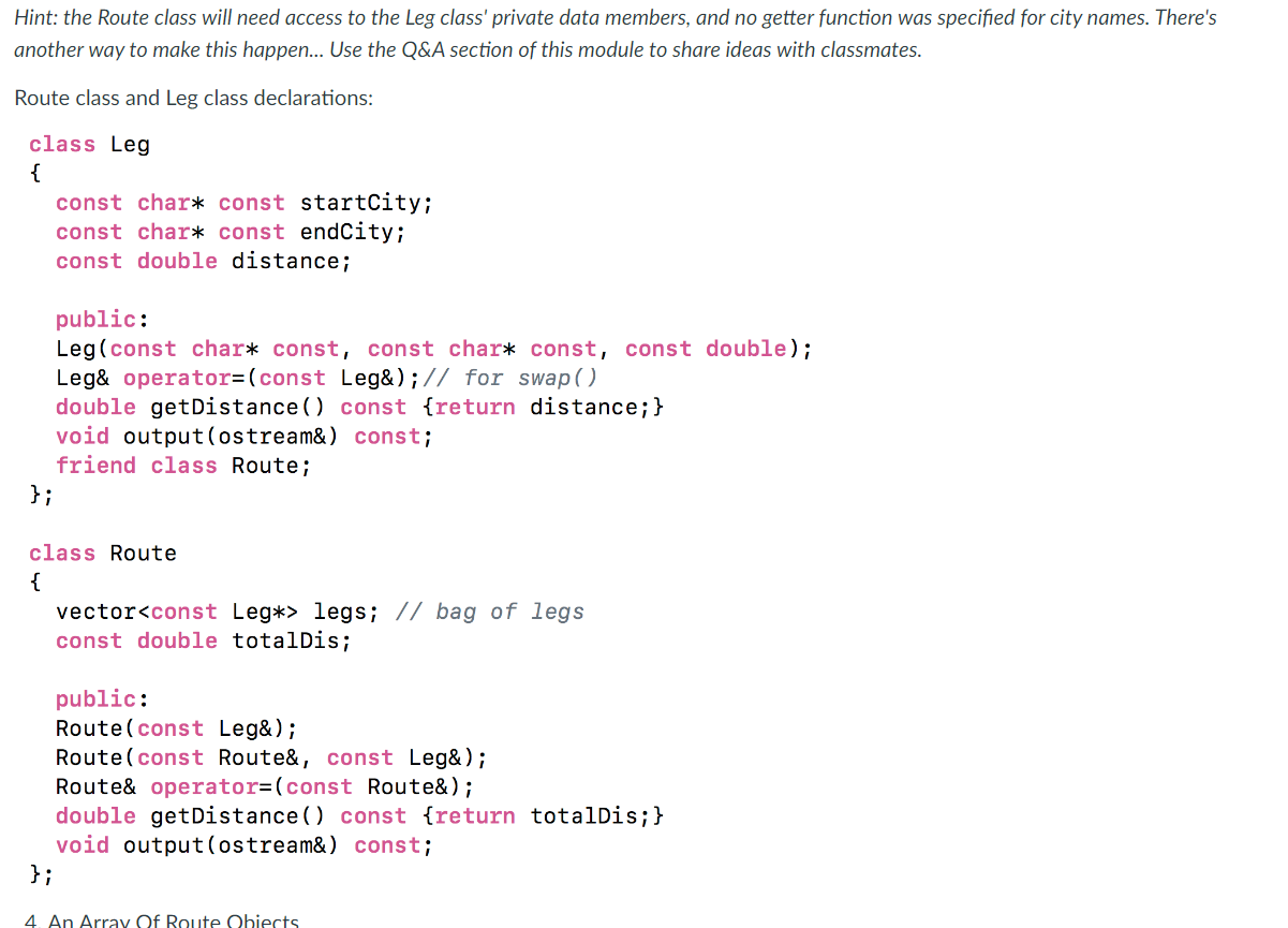 that represents a route between two cities along a path made up