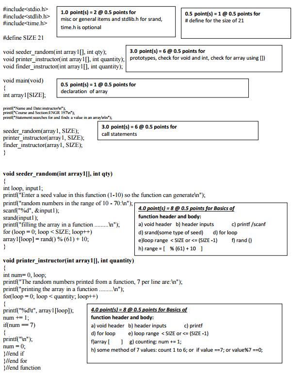 results as comment lines in the completed program. A source code must