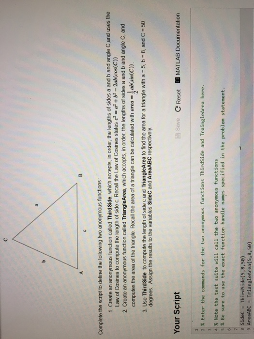  Complete the script to define the following two anonymous functions 1.