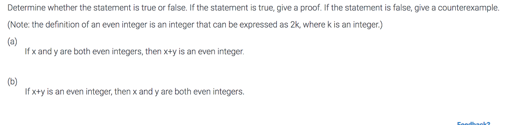 I need help solving a and b by using a direct proof