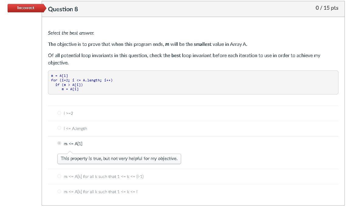 answer. The objective is to prove that when this program ends, 5