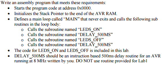 Write an assembly program that meets these requirements: Starts the program