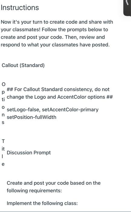  can you help done in java Instructions Now it's your turn
