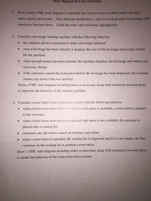  Draw a basic UML state diagram to represent the various forms