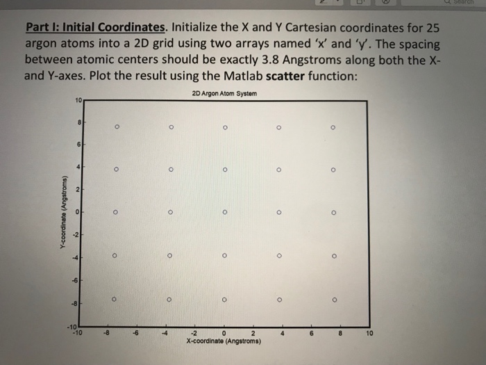 Part l: Initial Coordinates, Initialize the X and Y Cartesian coordinates