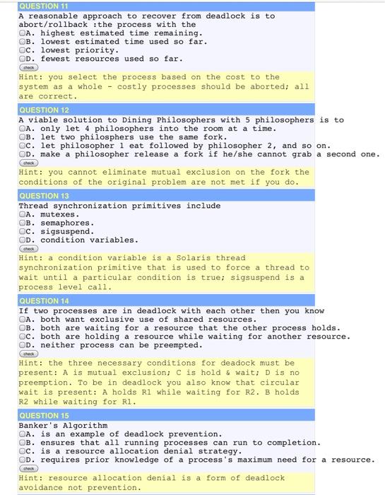  Topic is Operating Systems. Some questions could have multiple correct answers.