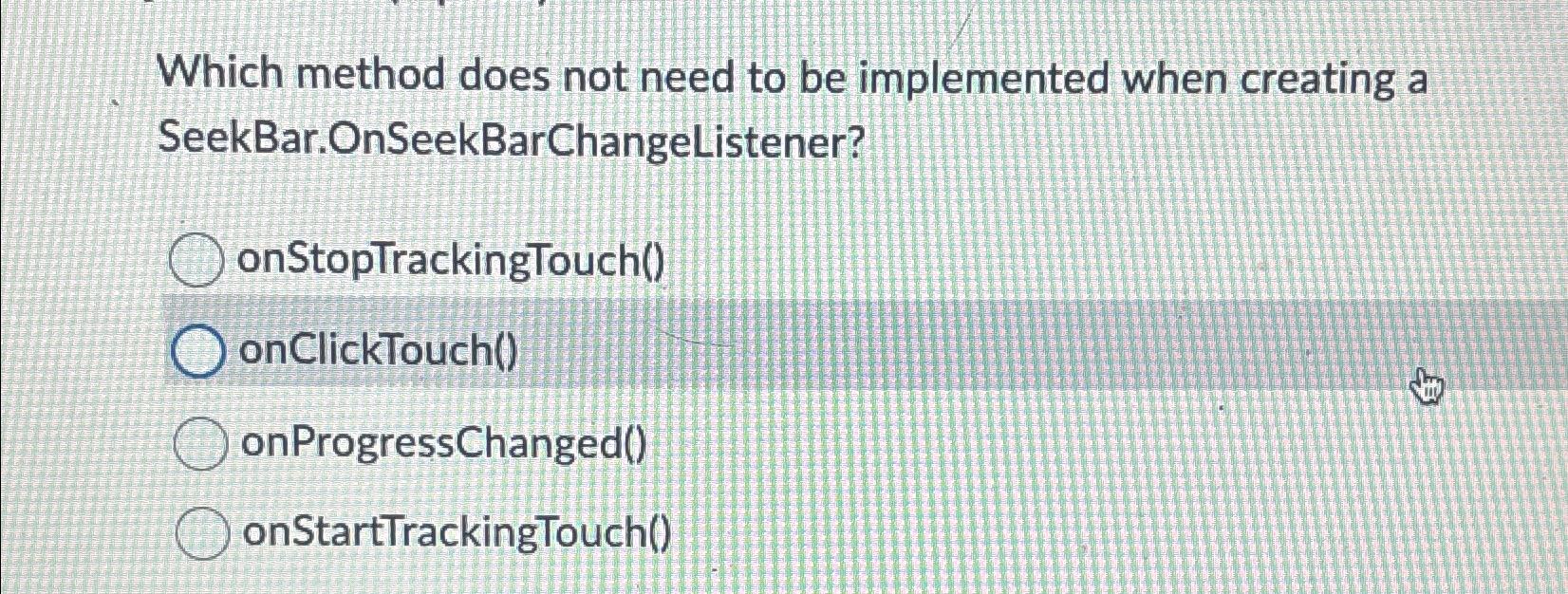  Which method does not need to be implemented when creating a