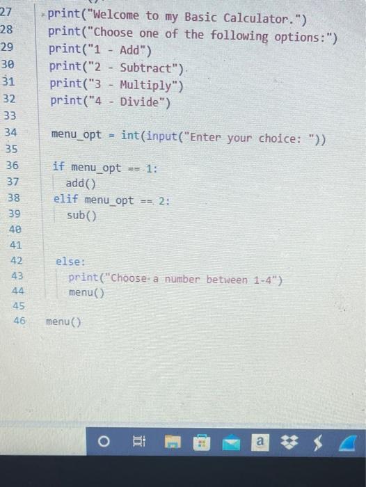 At the bottom there is a menu function but it is incomplete.