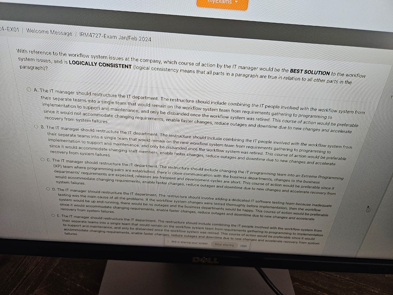  With reference to the workflow system issues at the company, which