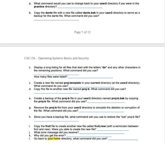 commands is very important in building a solid foundation for further study