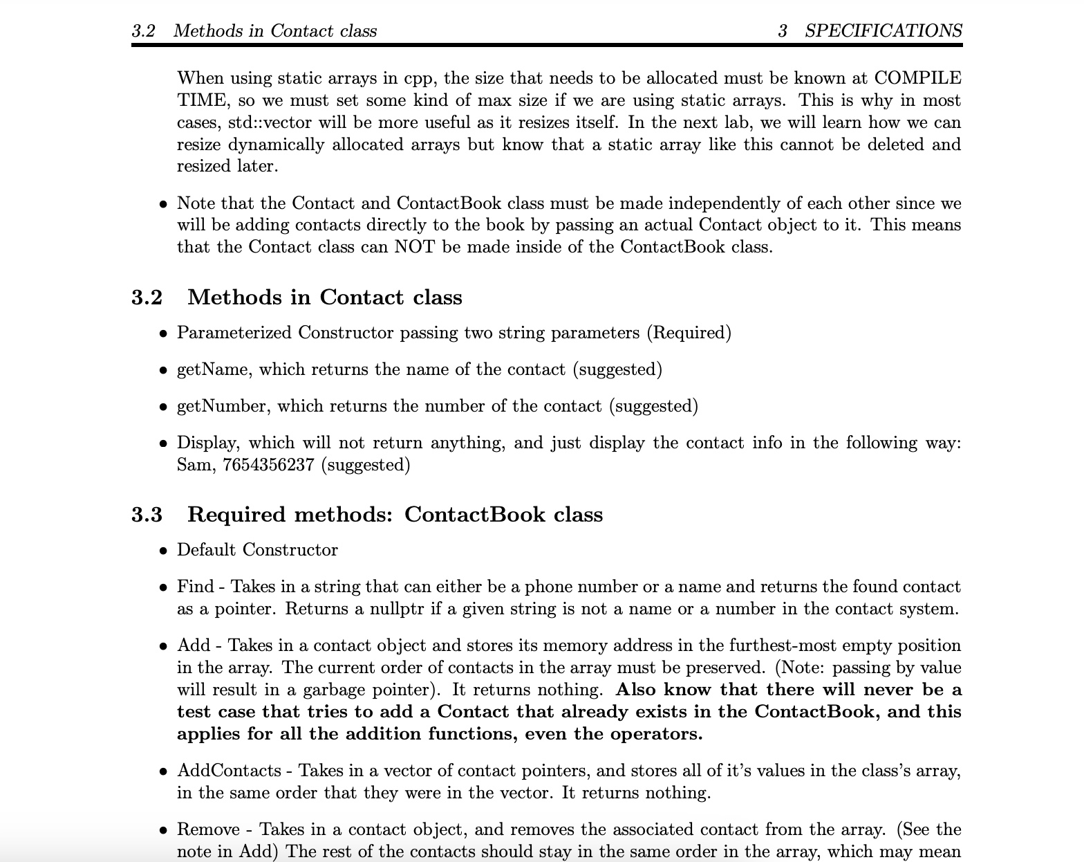  When using static arrays in cpp, the size that needs to