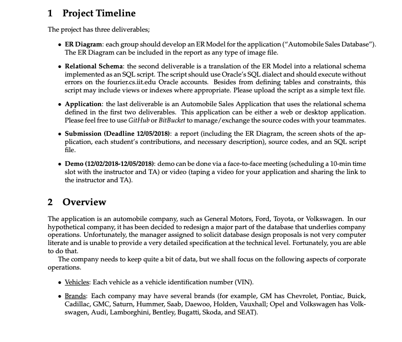 Language: Java (Need to be done with Java) 1 Project Timeline The