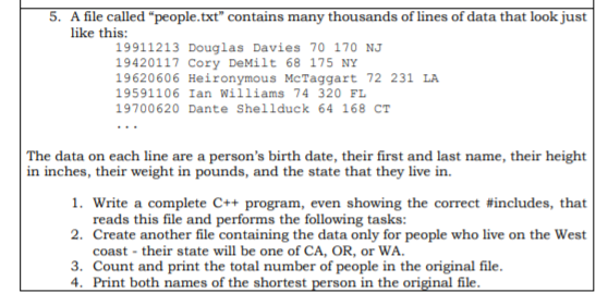 Question: Usee C++ to solve the problem in the image below. Make