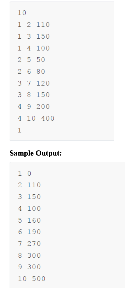 paths from v to the remaining vertices of T. Your function should
