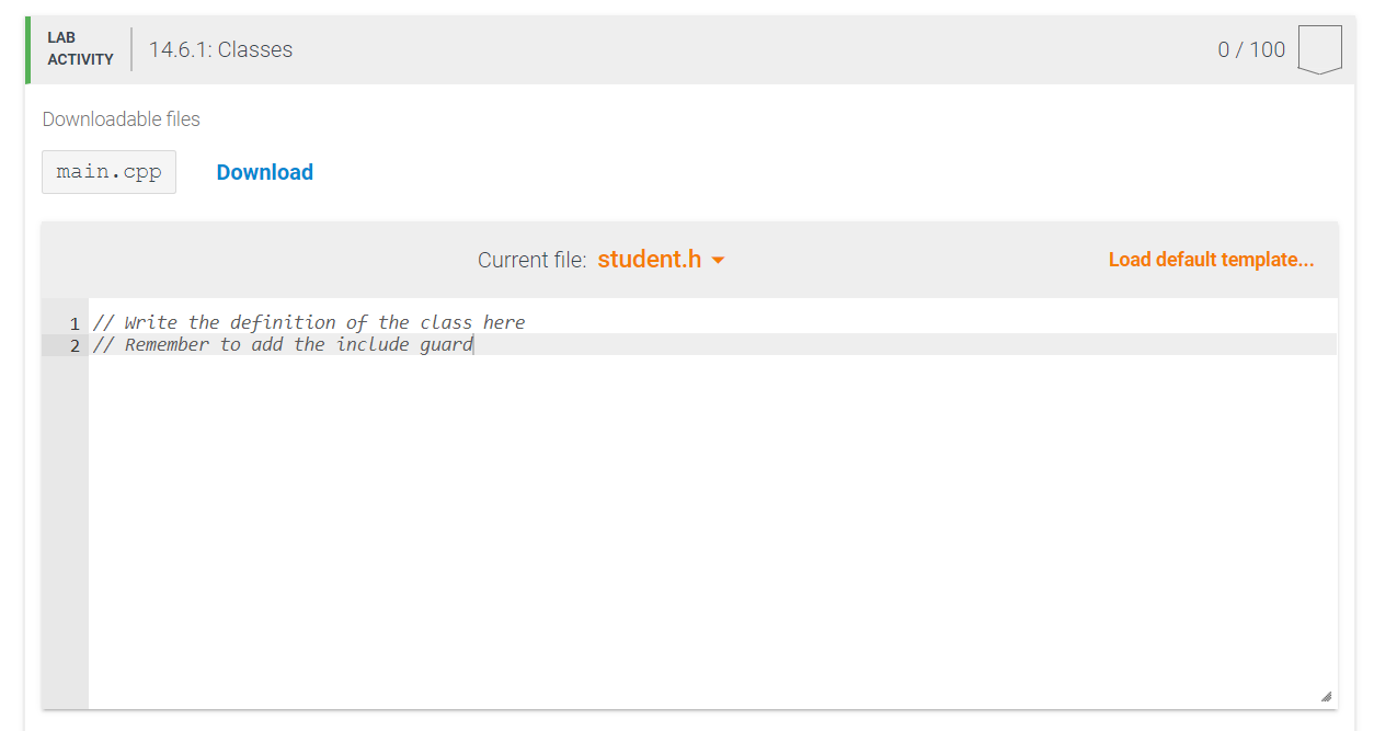 AND STUDENT.H, THANKS Classes \& Objects Add a print method/function in the