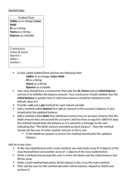 10: Strin double balance eksyetem(stringid, string name, double initialalance) this to id;