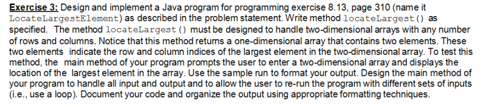  exernethdonatastheo Exercise 3:Design and implement a Java program for programming exercise