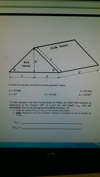 of a steep roof designed to Slough or snow can be characterized