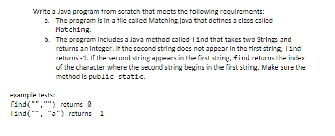  Write a Java program from scratch that meets the following requirements: