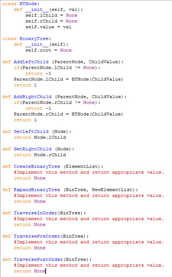 2 The partially completed python template for the above code is as