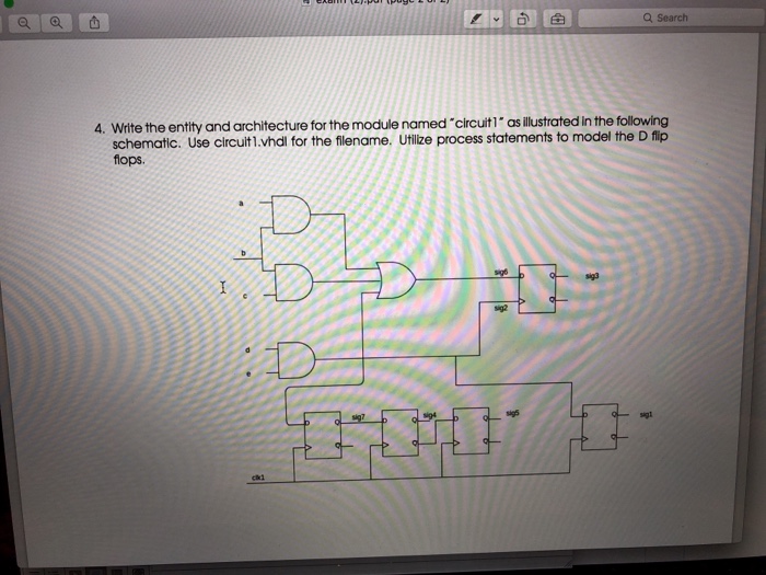  Electrical Engineering Vhdl Design How do you write the entity and