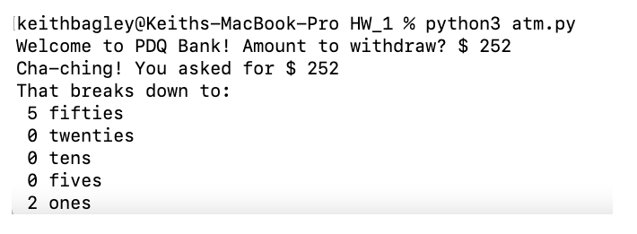 in an Automated Teller Machine (ATM) machine. One task that must be