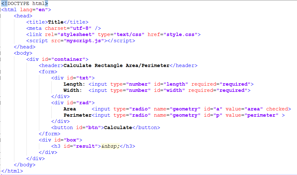 of rectangle: area length x width Calculate the perimeter of rectangle: perimeter