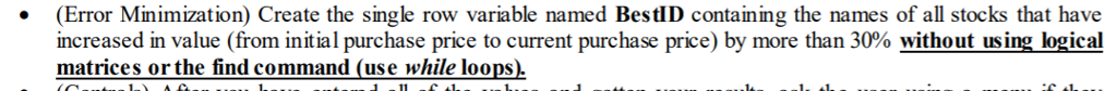 of all stocks that have increased in value (from initial purchase price