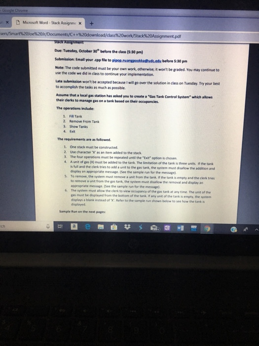  C++ II D Microsoft word-Stack Assm > x + sers/Smart%20loe%20Jr/Documents/C +