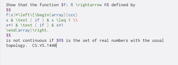 Show that the function $f: R ightarrow R$ defined by $$