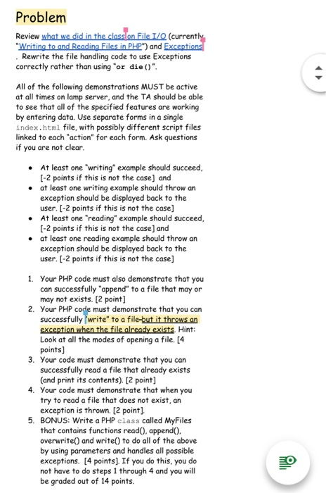  Please use correct coding Problem Review (current Rewrite the file handling