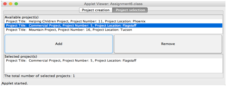 APPLET_WIDTH = 800, APPLET_HEIGHT = 300; private JTabbedPane tPane; private CreatePanel createPanel;