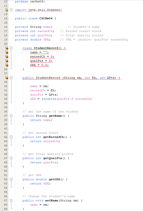 Fix the issues with this Java code: \begin{tabular}{r|l|l|l} 160 & & System.out.println("No