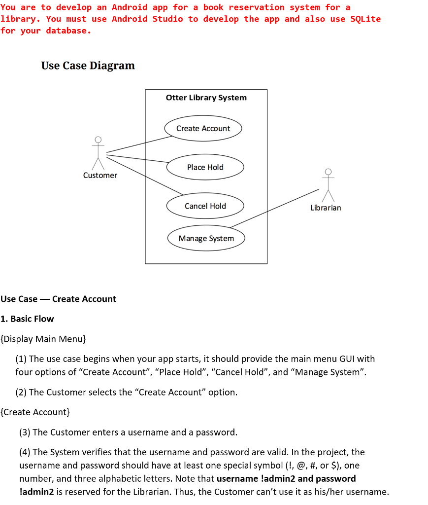 Please help me write this Android Studio application using Java. We are