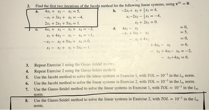  Matlab: I need a matlab code for Gauss-Seidel for part 2a.