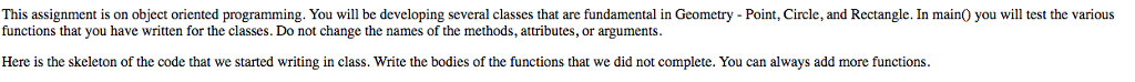  NEEDS TO BE IN PYTHON import math class Point (object): #