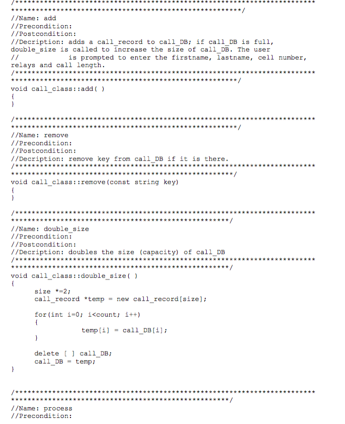 from the file "callstats data.txt" into th