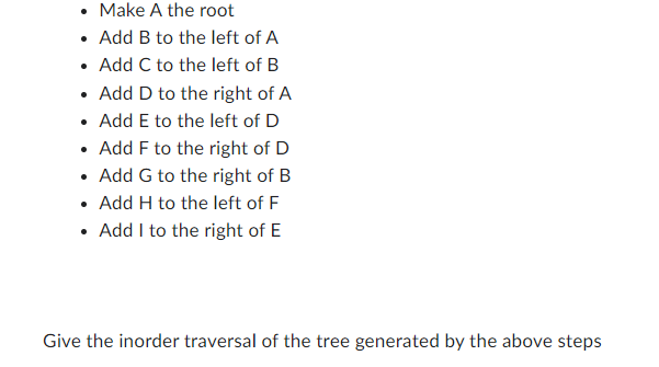 - Make A the root - Add B to the left