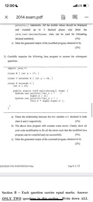 do 2(b) and 2(c) JavaURGENT! DO IT AT HIGHEST PRIORITY 2) Carefally