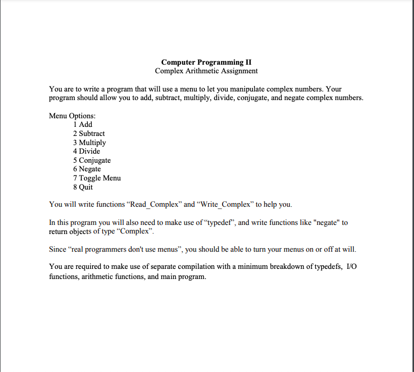 files , using the example program , Defining a new type for