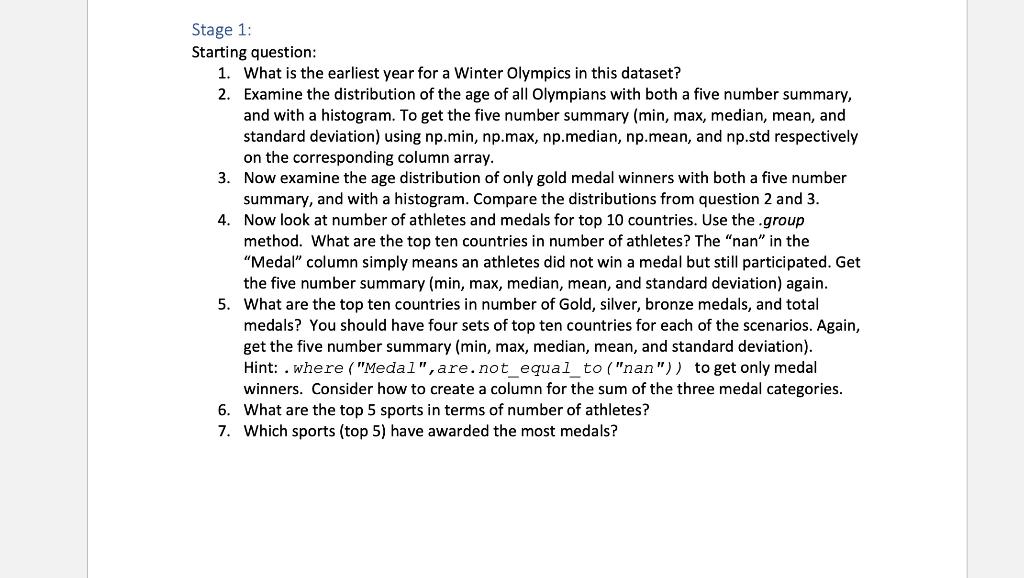 Help Please! Answer the questions based on the table given for each