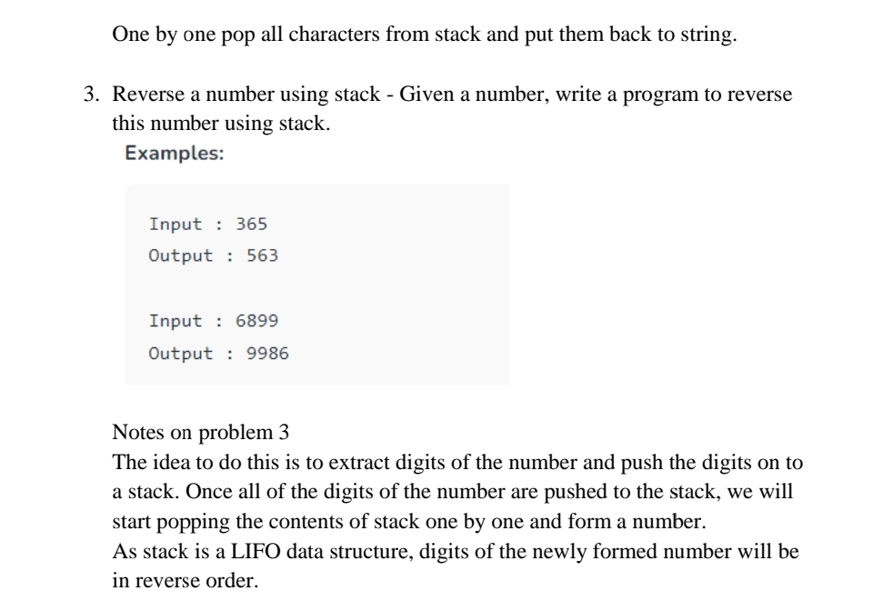  One by one pop all characters from stack and put them