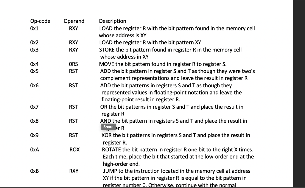 are some instructions in English. Translate each of them into Vole machine